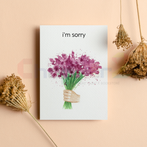 I’m Sorry – Watercolor Floral Apology Greeting Card