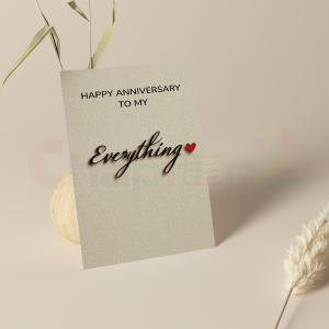Luxury “Happy Anniversary to My Everything” Greeting Card | Elegant Romantic Love Card Pakistan