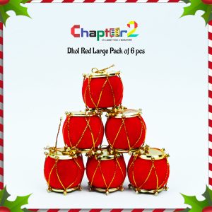 Red and Multi-Colored Christmas Drum Decorations (Dhol Packs)