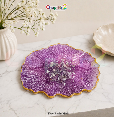 Scalloped Plate Silicone Resin Mold | Round Decorative Tray Mold | Epoxy Resin DIY Mold