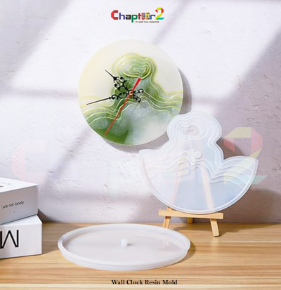 Wall Clock Resin Mold (layered, topographical design).
