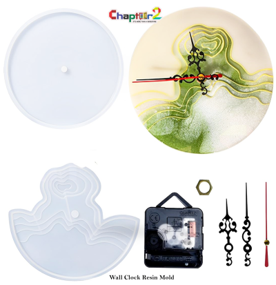 Wall Clock Resin Mold (layered, topographical design).