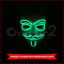 Vanedetta Mask with Neon Light - green