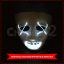 Anonymous Face with Neon Light - sky-blue