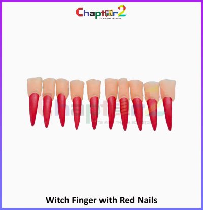 Witch Fingers with Red Nails spooky costume accessory and prop