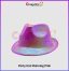 Shinning Party Hat – Metallic Fedora for Celebrations (Multiple Colors) - pink