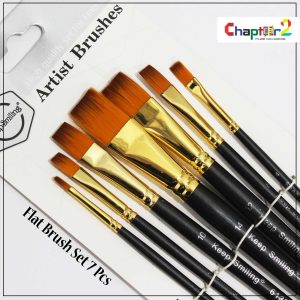 Keep Smiling Artist Flat Brushes Set of 7 Art # 6133F