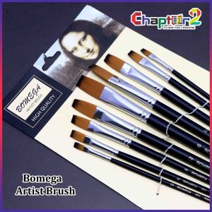 Bomega Artist Flat Brushes Set of 9 Art # 801
