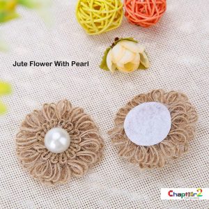 Jute Flower With Pearl