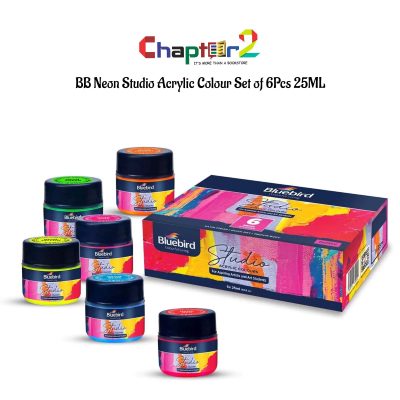 BlueBird Neon Studio Acrylic Colour Set of 6Pcs 25ML