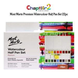 Mont Marte Premium Watercolour Half Pan Set 22Pcs PMHS0035_V03