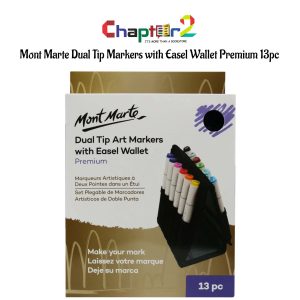 Mont Marte Dual Tip Markers with Easel Wallet Premium 13Pcs MMGS0026_V01
