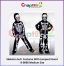 Skeleton Suit Costume with Jumpsuit Hood - medium