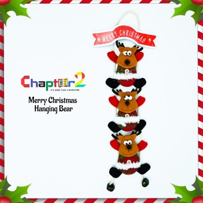Merry Christmas hanging bear decoration festive Christmas tree wall and door ornament