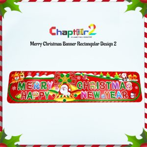 Merry Christmas & Happy New Year Banner - Double-Sided Rectangular Design