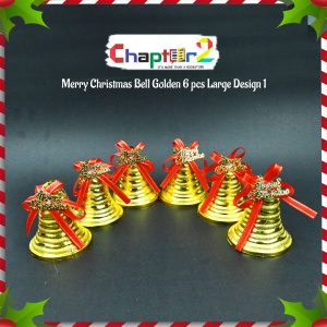 Golden Bell Christmas Ornament Set - Pack of 6