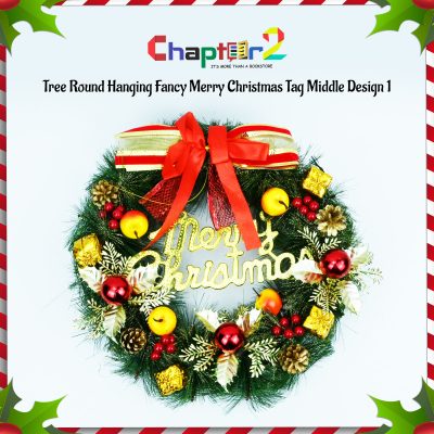 Round Hanging Fancy Merry Christmas Tag: 1 Best Sign