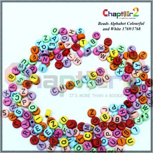Beads Alphabet Colorful and White - Small Size