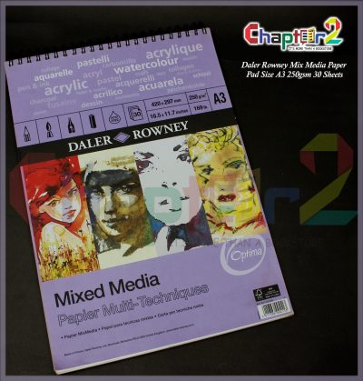 Daler Rowney Mixed Media Paper Pad - 30 Sheets A3, 250gsm