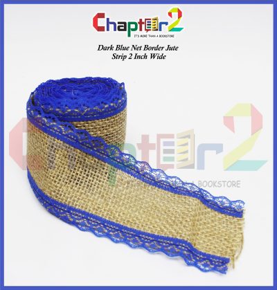 Net Border Jute Strip Dark Blue