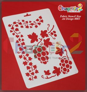 Fabric Stencil: size A4 Available in Different Design