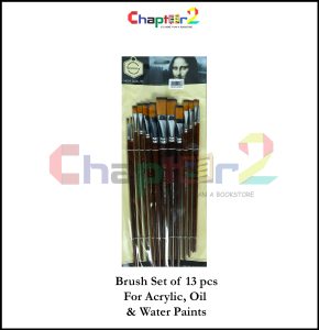 Artist Brush Set of 13 Pcs – For Acrylic, Oil & Watercolor Painting