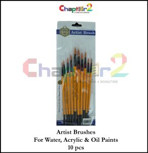 Artist Brushes Set – 10 pcs | Fine Round Brushes for Acrylic, Water & Oil Painting