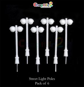 Miniature Street Light Pole for Model Making – 5.1cm (Pack of 6)