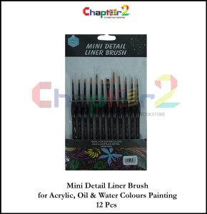 Mini Detail Liner Brush Set – 12 Pcs for Acrylic, Oil & Watercolor Painting