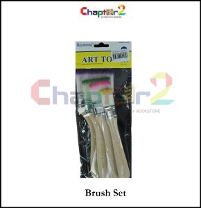 Keep Smiling Art Brush Set – Flat Paint Brushes for Acrylic, Watercolour & Oil Painting (4 pcs)