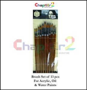 Artist Paint Brush Set of 13 Pcs – For Acrylic, Oil & Watercolor Painting