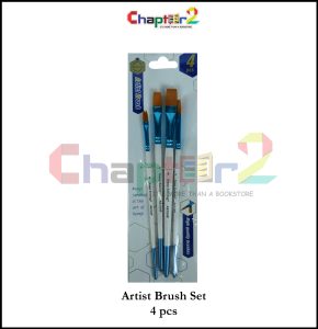 Artist Brush Set – 4 Pcs | Acrylic, Oil & Watercolor Painting Brushes