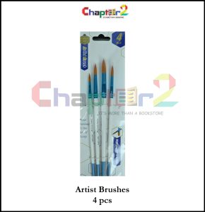 Artist Brushes Set – 4 pcs | Round Tip Painting Brushes for Acrylic, Water & Oil Colors
