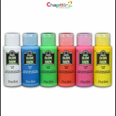 Glow in the Dark Acrylic Paint – FolkArt 59ml (Multiple Colors)