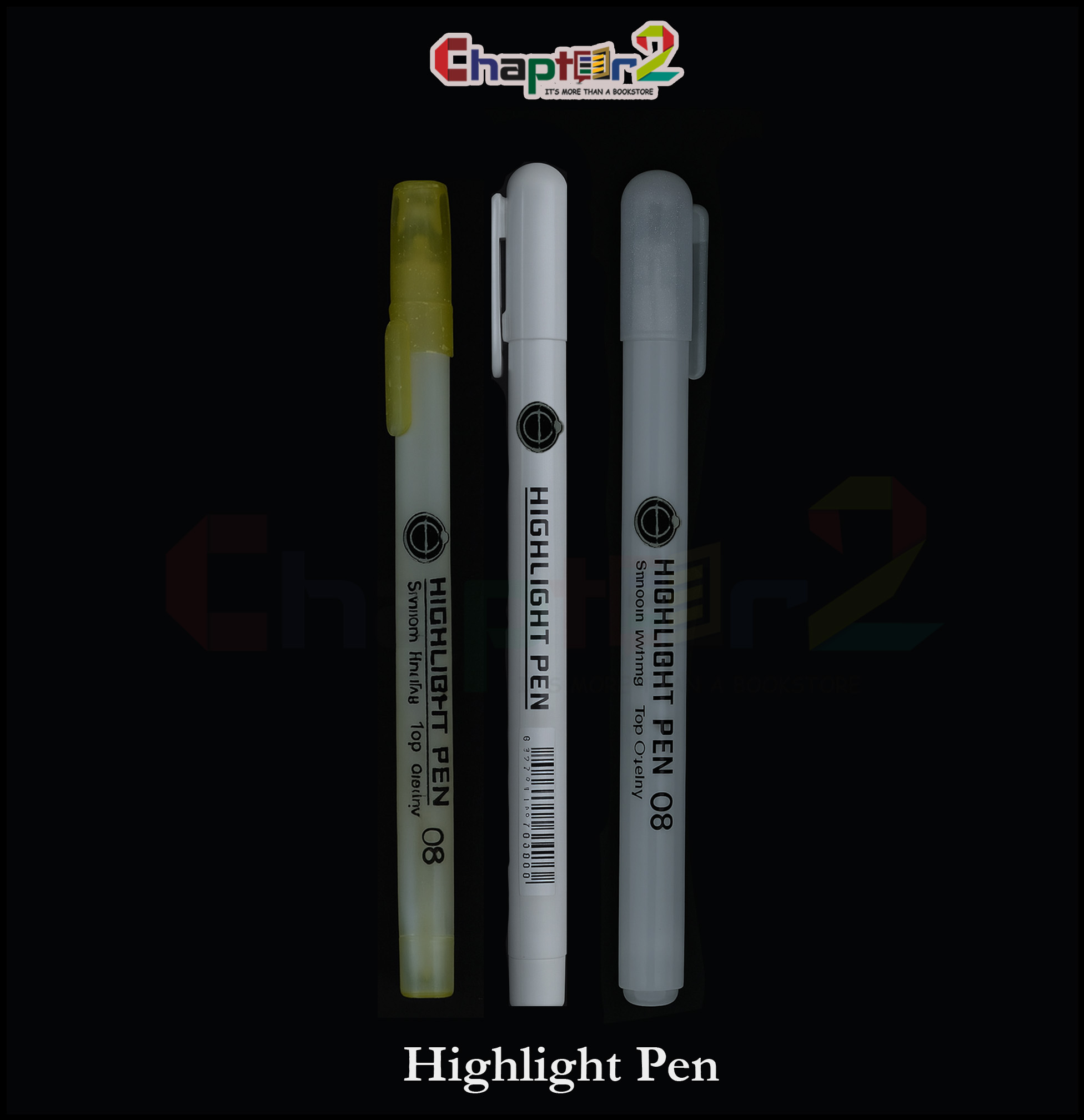 higlight grp Highlight Pen Metallic Classic Ink Golden White Silver packaging