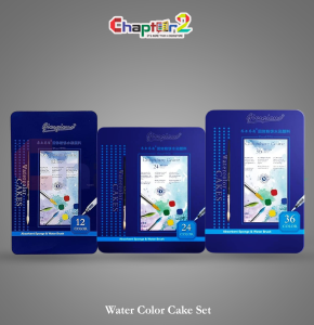 Watercolour Cakes Paint Set with Brush & Sponge – 12, 24, 36 Colours