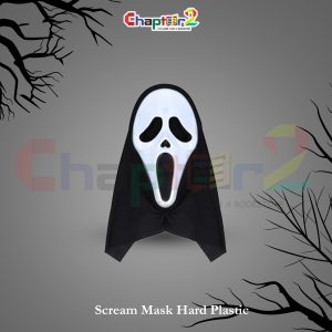 Halloween Scream Mask – Hard Plastic Ghost Face Mask for Costume & Party
