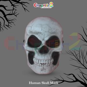Human Skull Mask – Realistic Halloween Skull Mask for Adults & Kids | Scary Costume Accessory