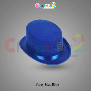 Blue Party Hat – Stylish Felt Top Hat for Birthdays, Events & Fancy Dress Parties