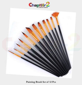 Painting Brush Set of 12 Pcs – Professional Artist Brushes for Acrylic, Watercolor & Oil Painting