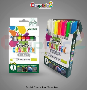 Mungyo Multi Chalk Pen Set – 7 Vibrant Colors for Glass, Blackboard & Whiteboard