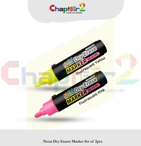 Mungyo Neon Dry Erase Marker Set – 2pcs Bright Erasable Neon Markers for Glass & Whiteboard