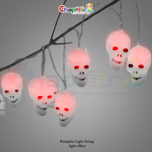 Halloween Skull & Pumpkin LED Light String – Spooky Decorative Fairy Lights for Parties & Home Décor