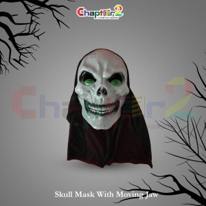 Halloween Skull Mask with Moving Jaw – Scary Skeleton Face Mask for Adults & Kids
