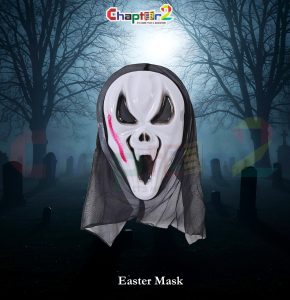 Scary Vampire Plastic Mask – Bloody Horror Halloween Mask with Hood