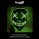 Vanedetta Mask with Neon Light - dark-green