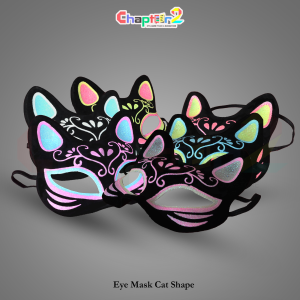 Cat Shape Glitter Eye Mask – Multiple Color Variations