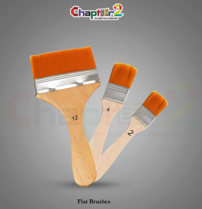 Flat Paint Brush – Professional Wooden Handle Artist Brush for Acrylic, Oil & Watercolor Painting