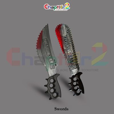 Zombie Killer Sword & Chainsaw – Realistic Halloween Weapon Prop for Horror Décor & Cosplay