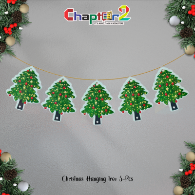 5 piece Christmas tree hanging garland festive decoration string for holiday home and party decor